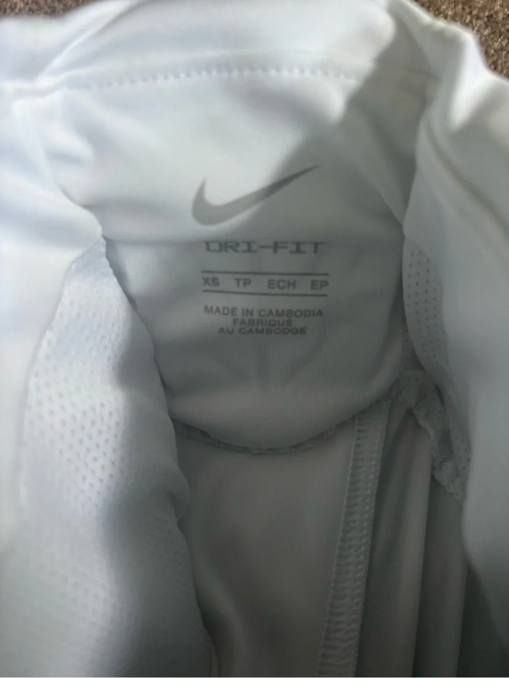 Nike Dri Fit Youth XS White Padded Football Pants